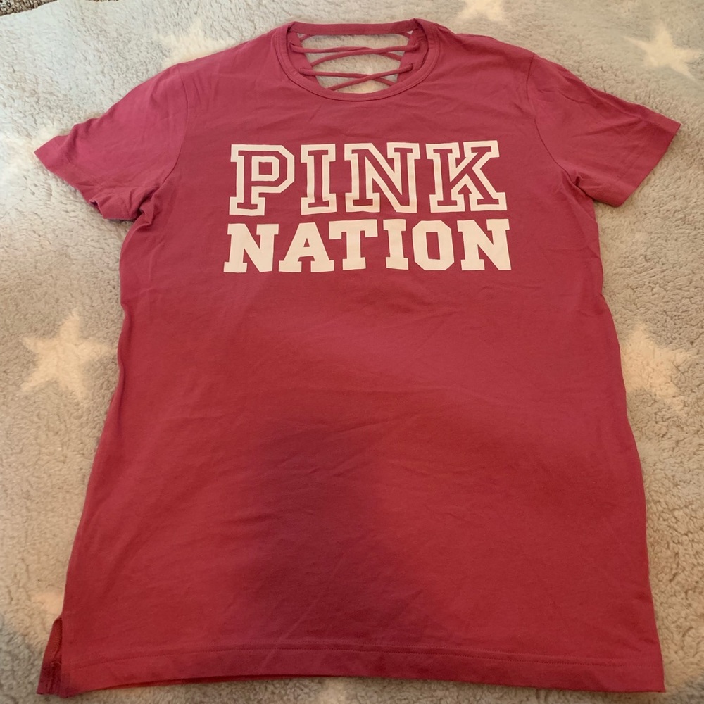 PINK criss cross back top